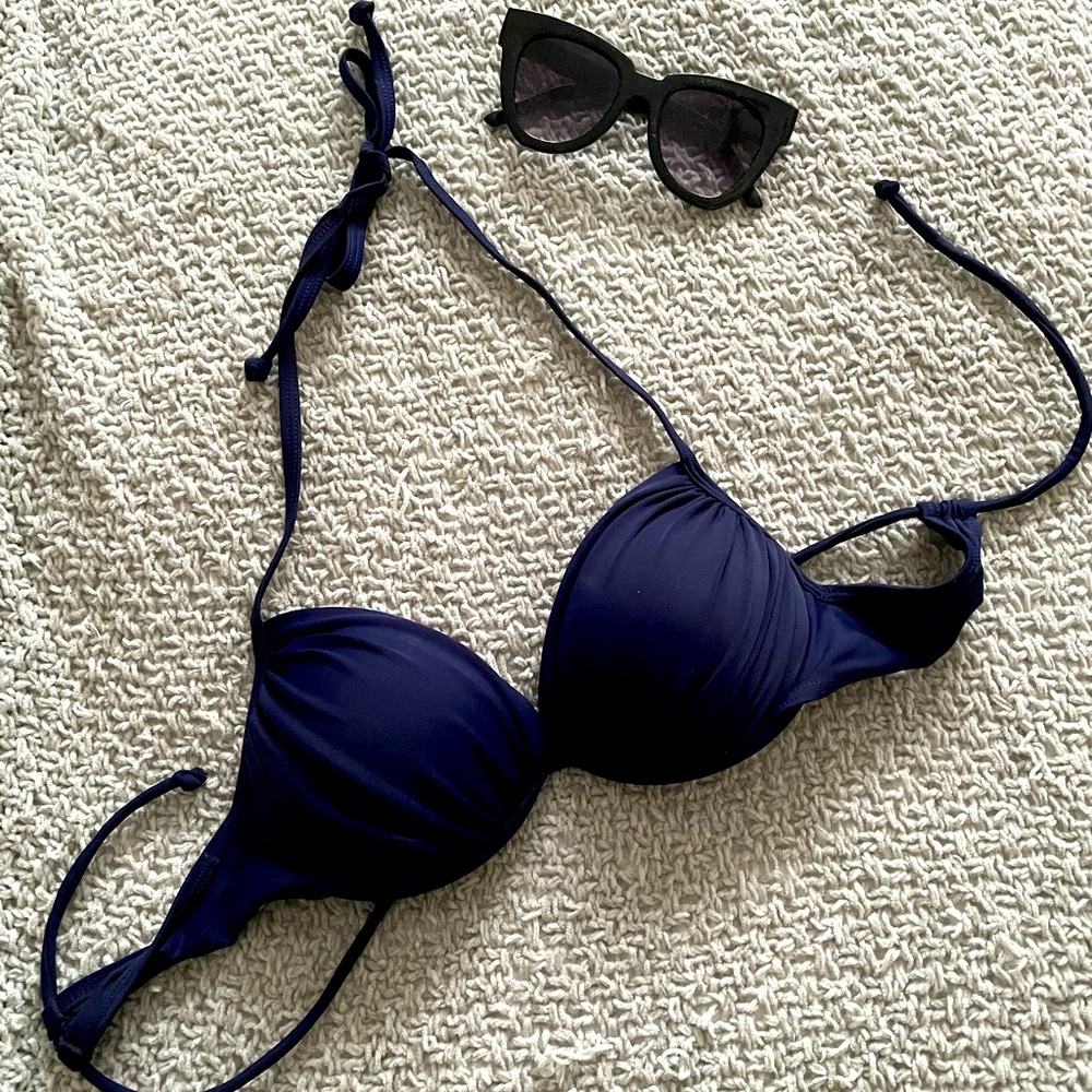 Navy Blue Bikini Top
